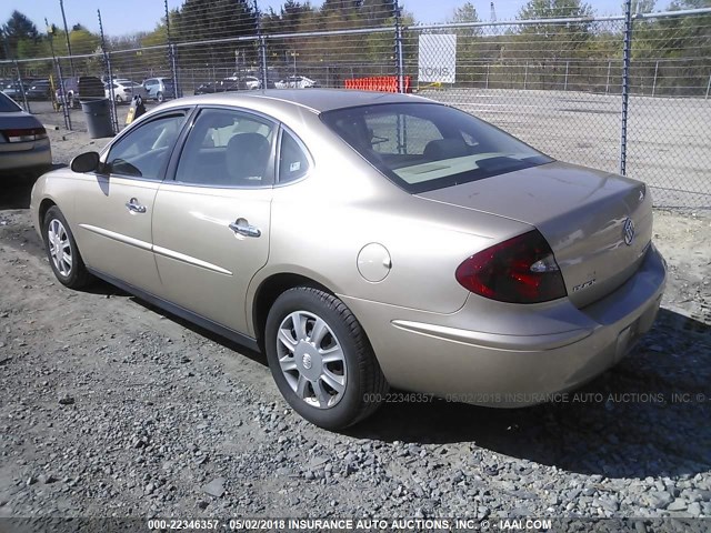 2G4WC532451209020 - 2005 BUICK LACROSSE CX GOLD photo 3