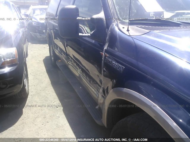 1FMNU42S52ED63301 - 2002 FORD EXCURSION LIMITED Navy photo 6
