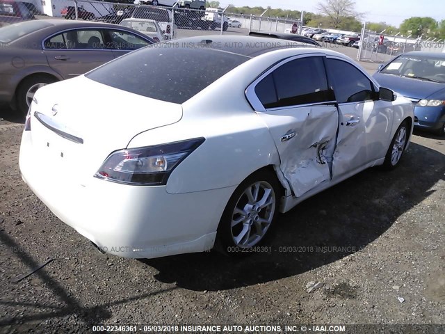 1N4AA5AP8EC453336 - 2014 NISSAN MAXIMA S/SV WHITE photo 4