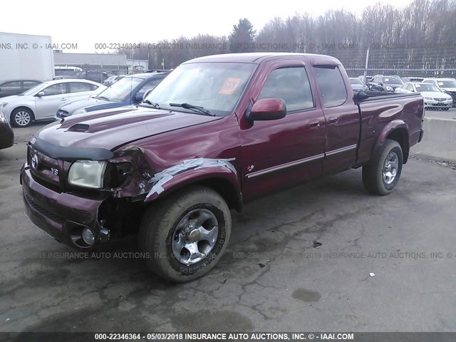 5TBBT48183S363967 - 2003 TOYOTA TUNDRA ACCESS CAB LIMITED RED photo 2