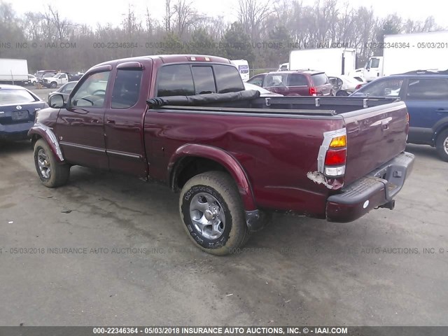 5TBBT48183S363967 - 2003 TOYOTA TUNDRA ACCESS CAB LIMITED RED photo 3