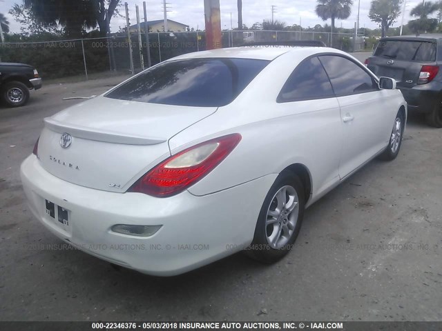 4T1CE30P27U753055 - 2007 TOYOTA CAMRY SOLARA SE/SLE თეთრი ფოტო 4