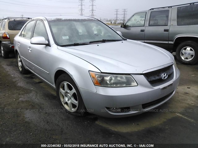 5NPEU46FX6H138895 - 2006 HYUNDAI SONATA GLS/LX SILVER photo 1