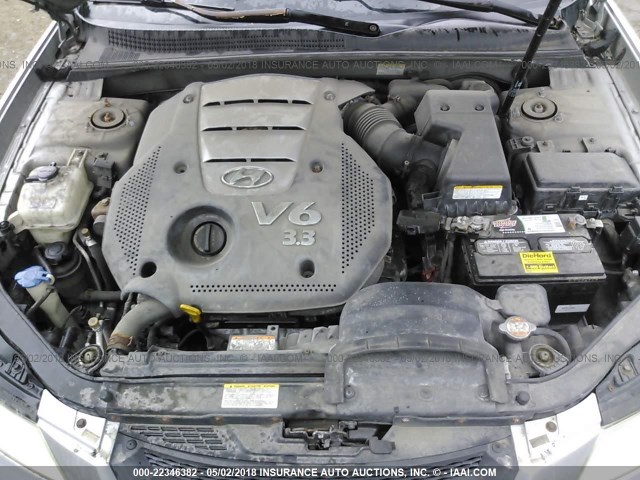 5NPEU46FX6H138895 - 2006 HYUNDAI SONATA GLS/LX SILVER photo 10