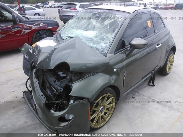 3C3CFFDR3CT340648 - 2012 FIAT 500 POP GREEN photo 2