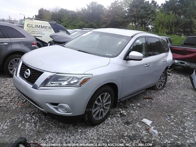 5N1AR2MM0DC690237 - 2013 NISSAN PATHFINDER S/SV/SL/PLATINUM 银色 照片 2