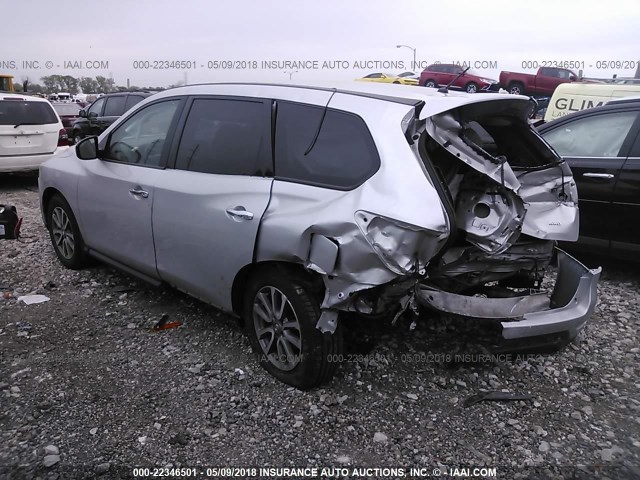 5N1AR2MM0DC690237 - 2013 NISSAN PATHFINDER S/SV/SL/PLATINUM 银色 照片 3