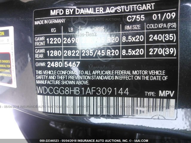 WDCGG8HB1AF309144 - 2010 MERCEDES-BENZ GLK 350 4MATIC GRAY photo 9