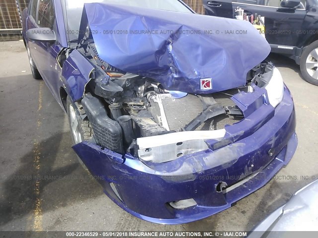 1G8AW15B86Z199736 - 2006 SATURN ION LEVEL 3 BLUE photo 6