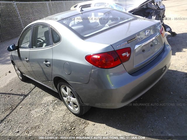 KMHDU4AD2AU016897 - 2010 HYUNDAI ELANTRA BLUE/GLS/SE GRAY photo 3