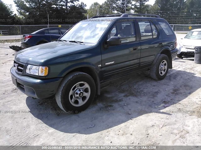 4S6CK58W3Y4416709 - 2000 HONDA PASSPORT EX/LX Կանաչ լուսանկար 2