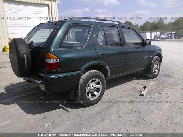 4S6CK58W3Y4416709 - 2000 HONDA PASSPORT EX/LX Կանաչ լուսանկար 4