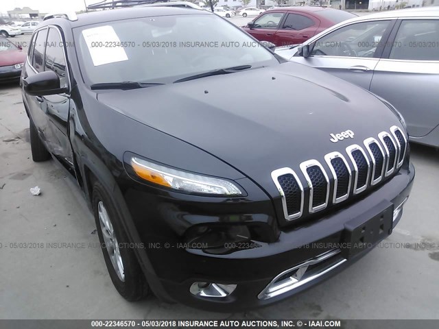 1C4PJMCS6GW156924 - 2016 JEEP CHEROKEE LATITUDE Czarny zdjęcie 1