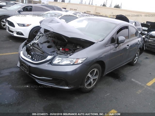 19XFB2F76FE703381 - 2015 HONDA CIVIC SE GRAY photo 2