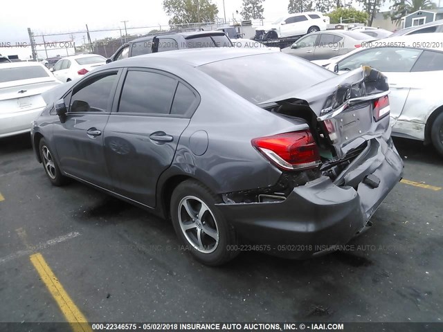 19XFB2F76FE703381 - 2015 HONDA CIVIC SE GRAY photo 3