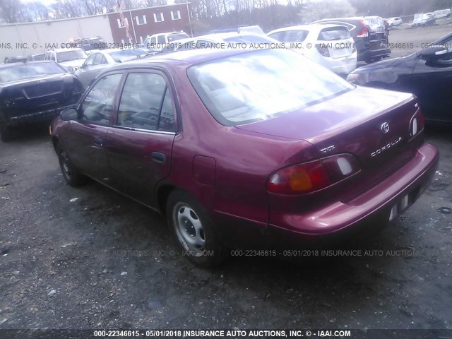 2T1BR12E3YC311520 - 2000 TOYOTA COROLLA VE/CE/LE RED photo 3