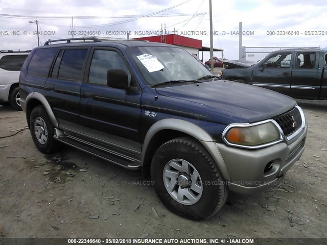 JA4LS31H11P026073 - 2001 MITSUBISHI MONTERO SPORT XLS BLUE photo 1