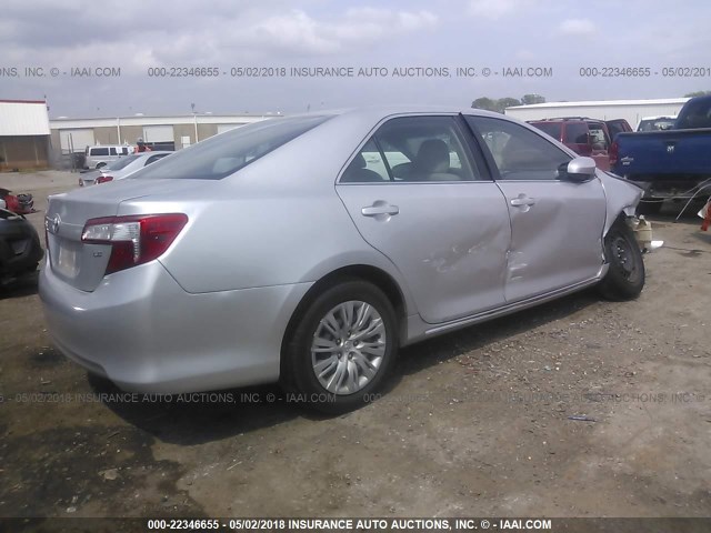 4T1BF1FK7CU072599 - 2012 TOYOTA CAMRY SE/LE/XLE SILVER photo 4
