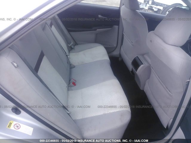 4T1BF1FK7CU072599 - 2012 TOYOTA CAMRY SE/LE/XLE SILVER photo 8