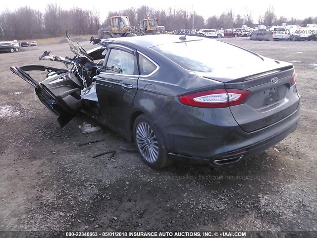 3FA6P0D99GR137193 - 2016 FORD FUSION TITANIUM GREEN photo 3