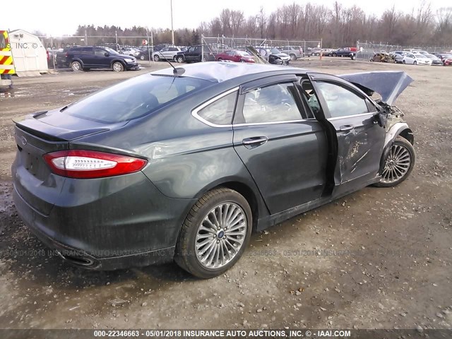 3FA6P0D99GR137193 - 2016 FORD FUSION TITANIUM GREEN photo 4