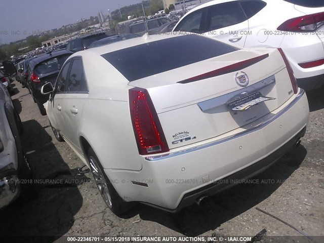 1G6DS5ED7B0100669 - 2011 CADILLAC CTS PREMIUM COLLECTION WHITE photo 3
