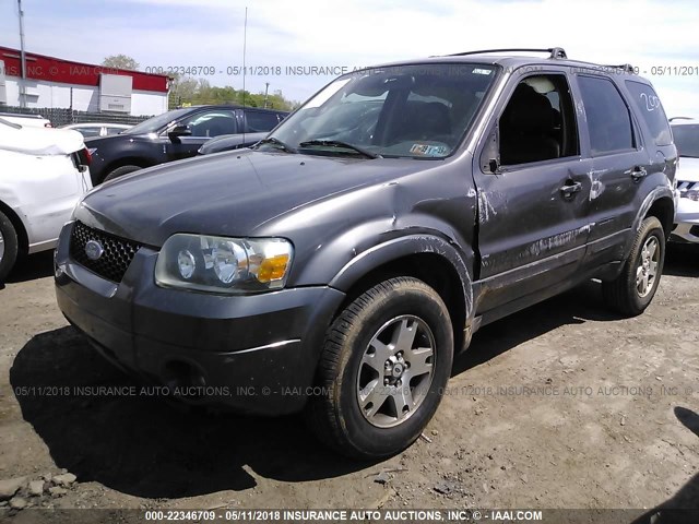 1FMCU94185KA64075 - 2005 FORD ESCAPE LIMITED GRAY photo 2