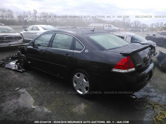 2G1WD58C289255527 - 2008 CHEVROLET IMPALA SUPER SPORT BLACK photo 3