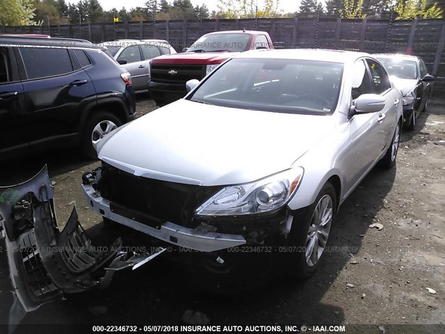 KMHGC4DD4DU242732 - 2013 HYUNDAI GENESIS 3.8L SILVER photo 2