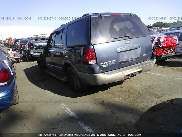 1FMFU17L24LB77332 - 2004 FORD EXPEDITION EDDIE BAUER BLUE photo 3