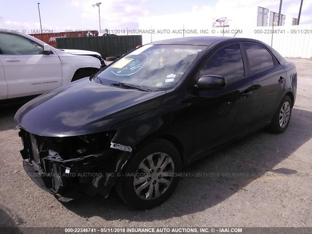 KNAFT4A27B5433617 - 2011 KIA FORTE LX BLACK photo 2