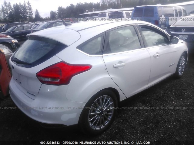 1FADP3R45FL269502 - 2015 FORD FOCUS BEV WHITE photo 4