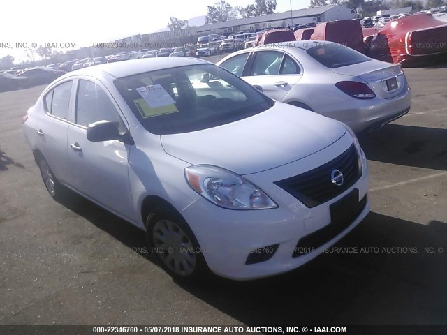 3N1CN7AP6EL859772 - 2014 NISSAN VERSA S/S PLUS/SV/SL WHITE photo 1