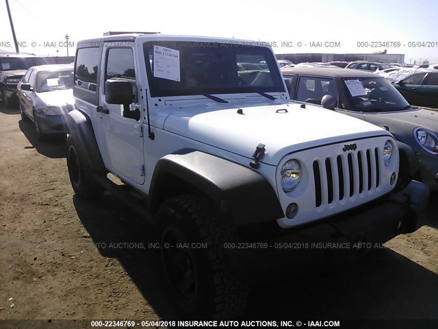 1C4AJWAG3FL716740 - 2015 JEEP WRANGLER SPORT WHITE photo 1