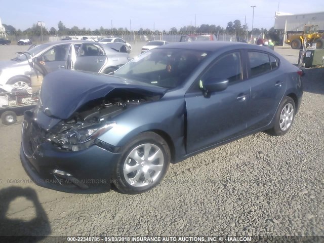 3MZBM1T76GM277378 - 2016 MAZDA 3 SPORT BLUE photo 2