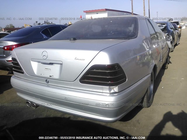 WDBGA70G4XA427816 - 1999 MERCEDES-BENZ CL 500 SILVER photo 4