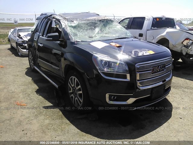 1GKKRTKD8EJ298934 - 2014 GMC ACADIA DENALI BLACK photo 1