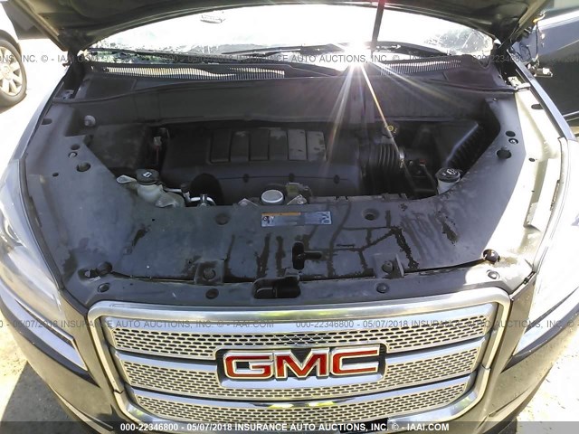 1GKKRTKD8EJ298934 - 2014 GMC ACADIA DENALI BLACK photo 10