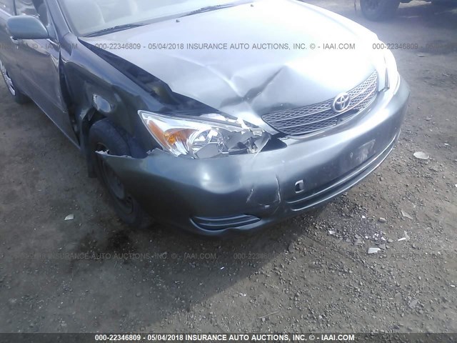 JTDBE32K130162914 - 2003 TOYOTA CAMRY LE/XLE GREEN photo 6