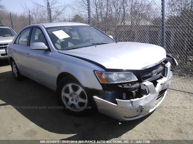 5NPEU46F86H062996 - 2006 HYUNDAI SONATA GLS/LX SILVER photo 1