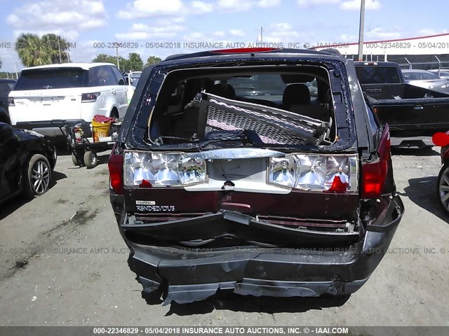 3G5DA03E64S520912 - 2004 BUICK RENDEZVOUS CX/CXL MAROON photo 6