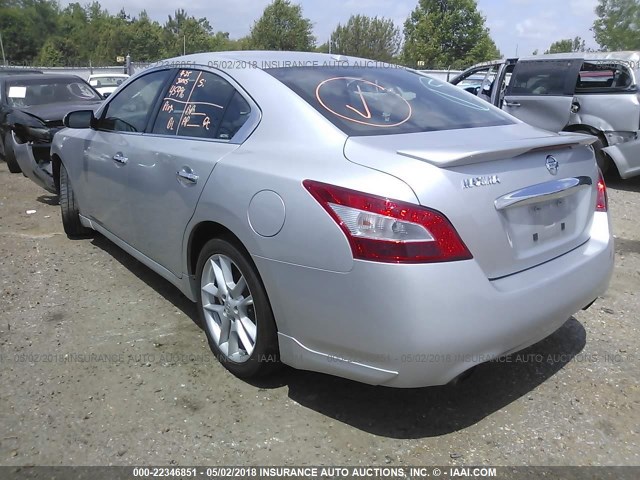 1N4AA5AP3AC875122 - 2010 NISSAN MAXIMA S/SV SILVER photo 3