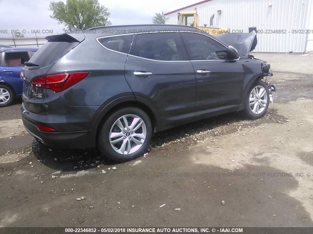 5XYZWDLA6GG368978 - 2016 HYUNDAI SANTA FE SPORT  GRAY photo 4