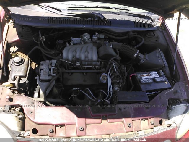 1FALP5211TG223886 - 1996 FORD TAURUS GL RED photo 10