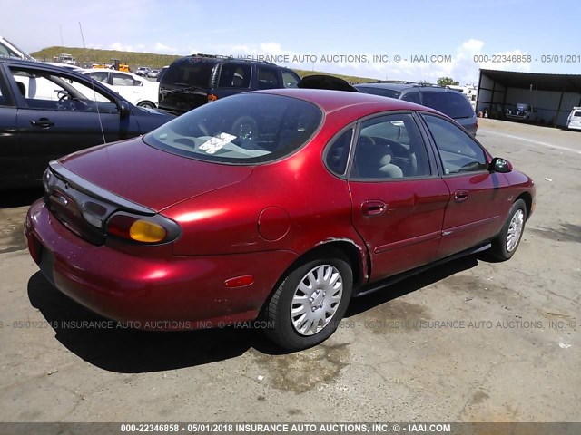 1FALP5211TG223886 - 1996 FORD TAURUS GL RED photo 4