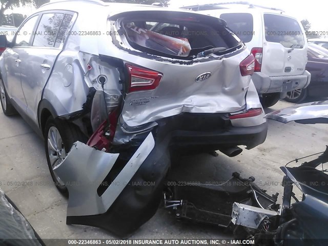 KNDPC3A66C7324849 - 2012 KIA SPORTAGE SX SILVER photo 6