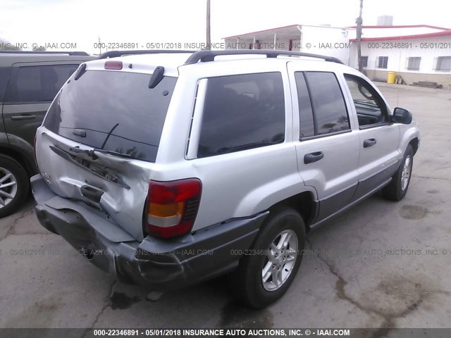 1J4GW48S32C293995 - 2002 JEEP GRAND CHEROKEE LAREDO SILVER photo 4