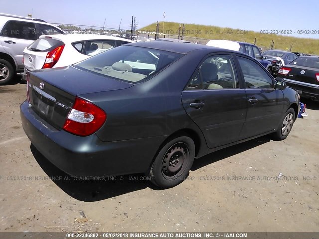 4T1BE30K33U162128 - 2003 TOYOTA CAMRY LE/XLE/SE Жасыл фото 4