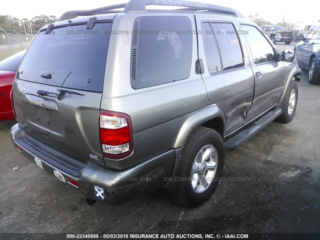 JN8DR09Y74W906461 - 2004 NISSAN PATHFINDER LE/SE GRAY photo 4