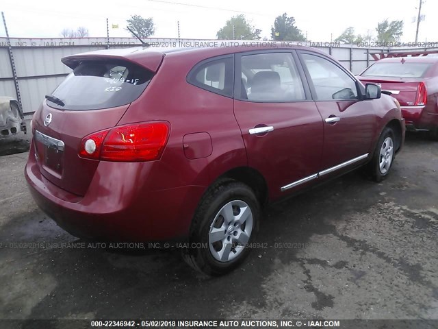 JN8AS5MT3BW164251 - 2011 NISSAN ROGUE S/SV/KROM RED photo 4